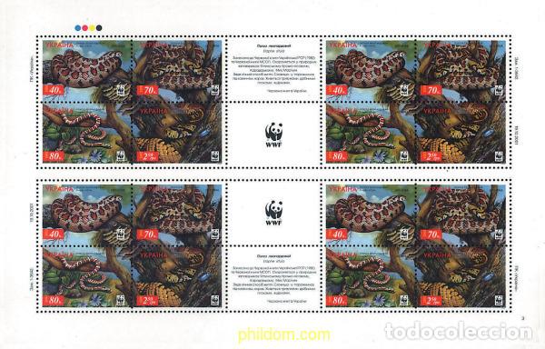 Sellos: 12628 MNH UCRANIA 2002 WWF. ELAPHE SITULA