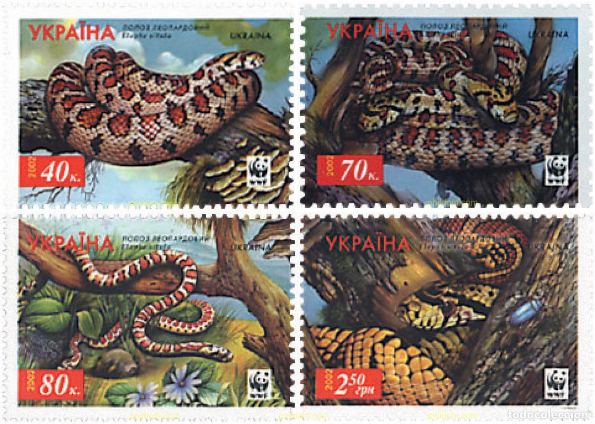 Sellos: 98253 MNH UCRANIA 2002 WWF. ELAPHE SITULA