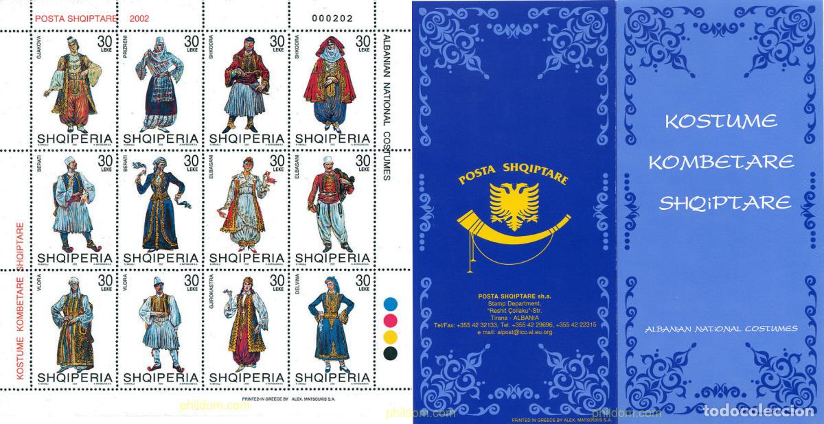Briefmarken: 1789 MNH ALBANIA 2002 TRAJES TIPICOS