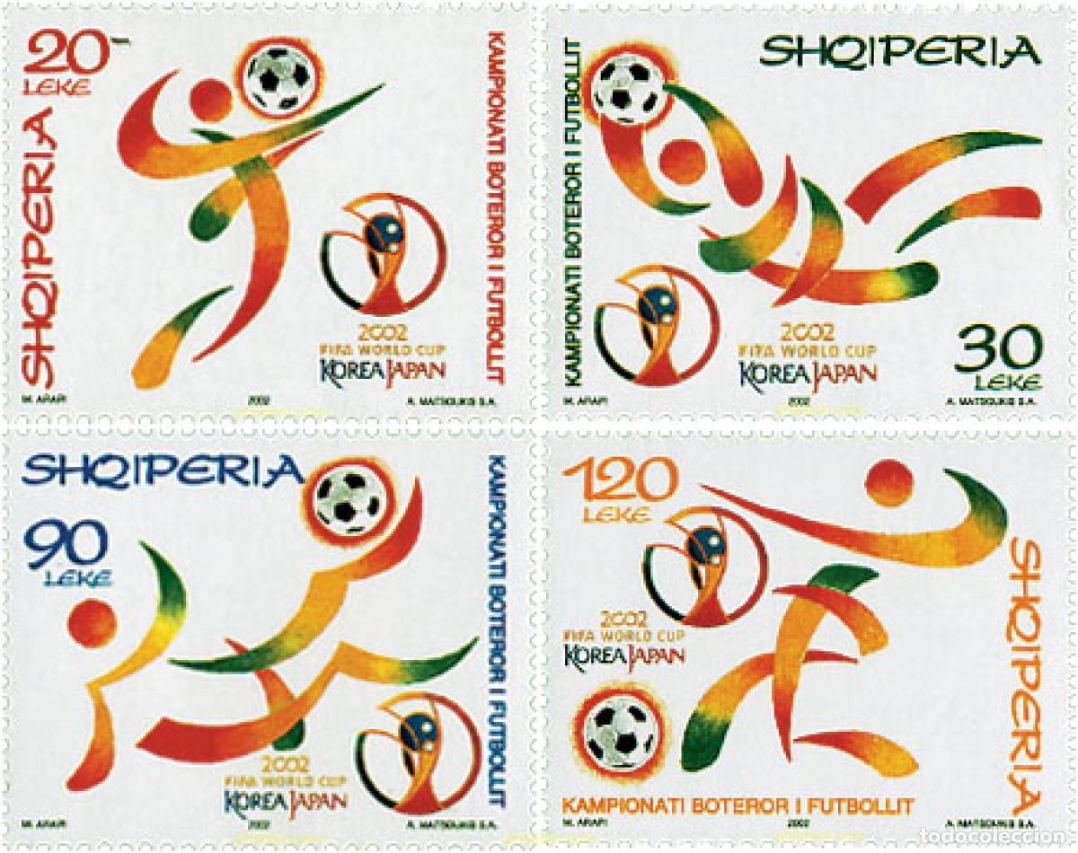 Sellos: 99002 MNH ALBANIA 2002 COPA DEL MUNDO DE FUTBOL. COREA DEL SUR Y JAPON-02