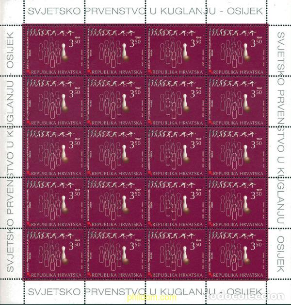 Sellos: 101997 MNH CROACIA 2002 CAMPEONATO DEL MUNDO DE BOLOS