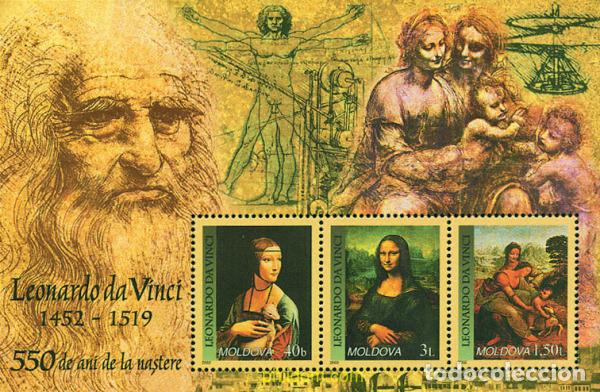 Sellos: 99144 MNH MOLDAVIA 2002 550 ANIVERSARIO DEL NACIMIENTO DE LEONARDO DA VINCI