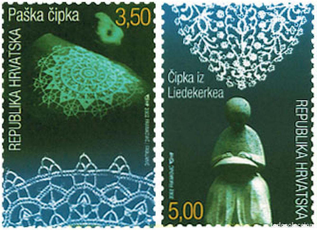 Sellos: 100546 MNH CROACIA 2002 BRODADOS