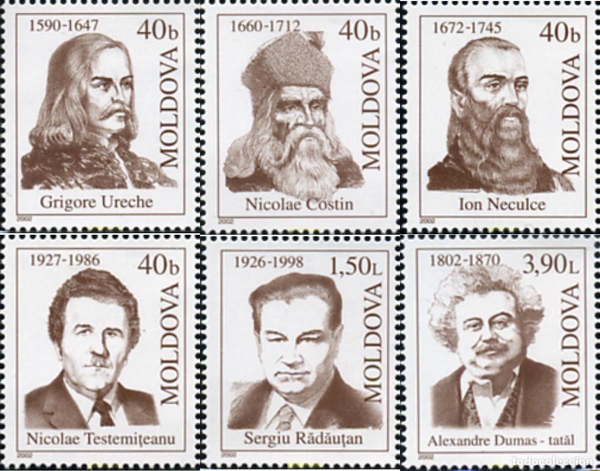 Sellos: 100596 MNH MOLDAVIA 2002 PERSONALIDADES