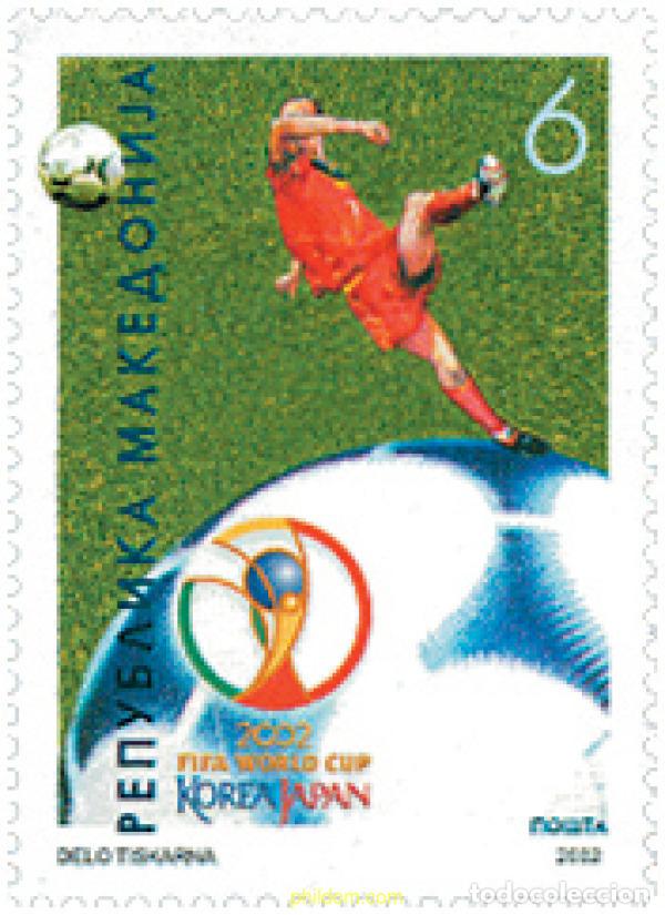 Sellos: 101062 MNH MACEDONIA 2002 COPA DEL MUNDO DE FUTBOL. COREA DEL SUR Y JAPON-02