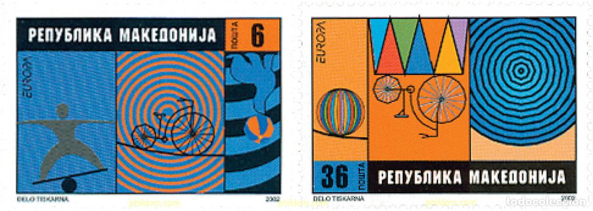 Sellos: 101059 MNH MACEDONIA 2002 EUROPA CEPT. GRANDES DESCUBRIMIENTOS
