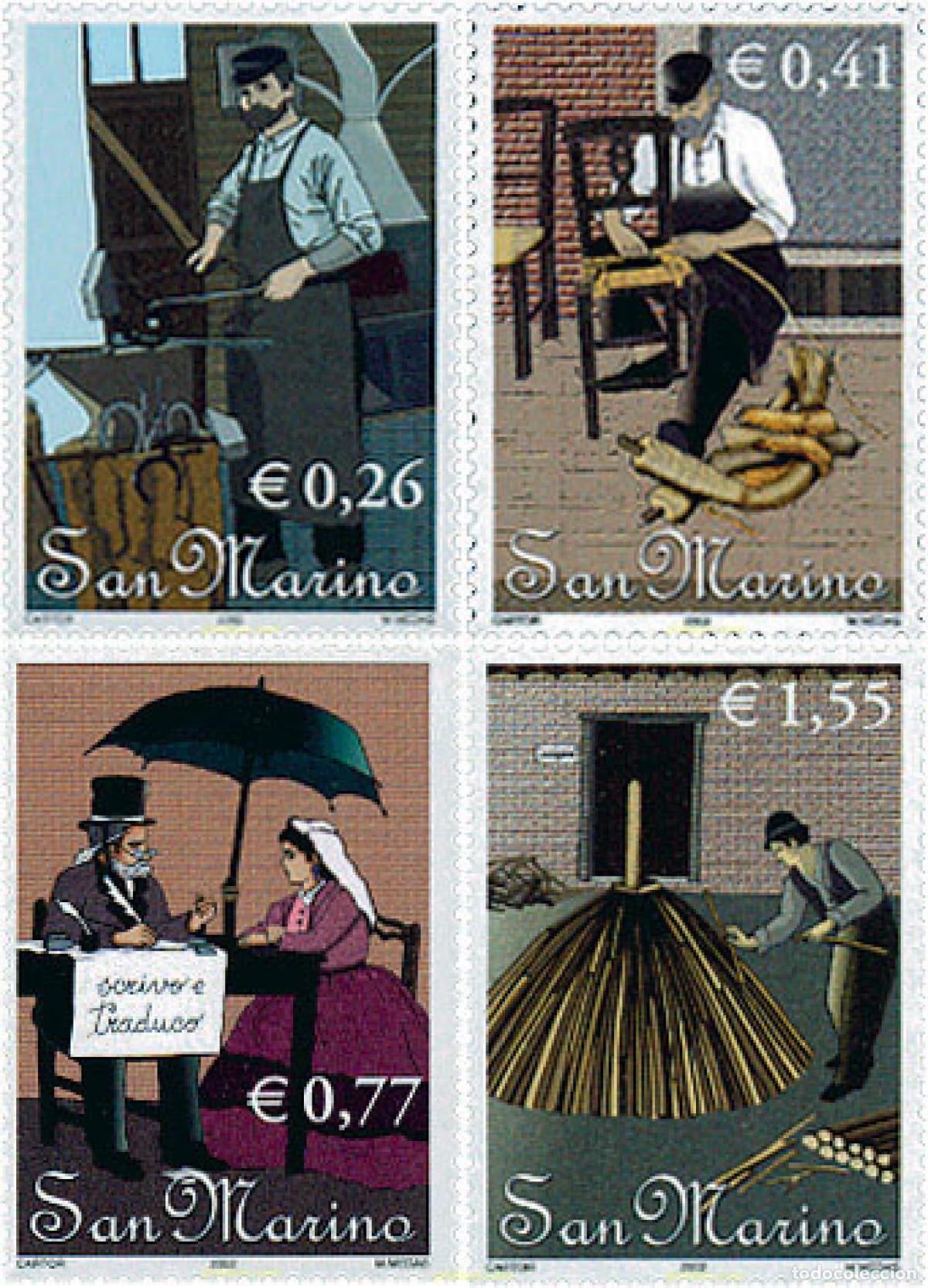 Sellos: 308651 MNH SAN MARINO 2002 OFICIOS ANTIGUOS
