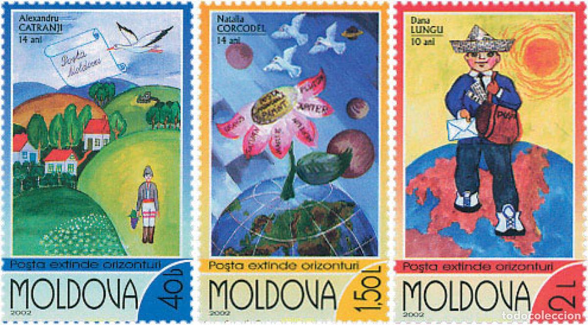 Sellos: 102614 MNH MOLDAVIA 2002 PINTURAS INFANTILES