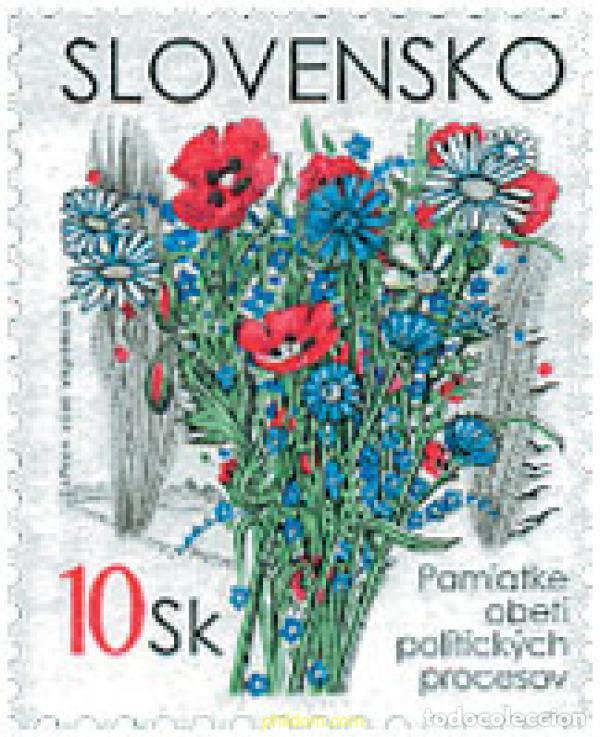 Stamps: 106405 MNH ESLOVAQUIA 2001 HOMENAJE A LAS VICTIMAS DE LOS PROCESOS POLITICOS