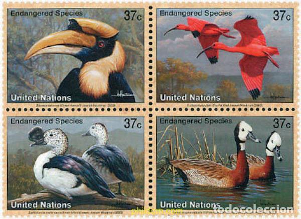 Sellos: 107216 MNH NACIONES UNIDAS. Nueva York 2003 FAUNA EN PELIGRO DE EXTINCION