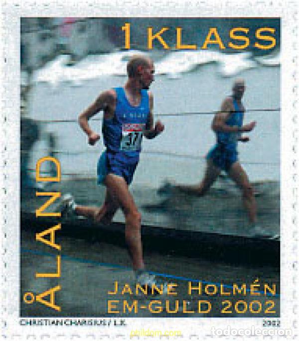 Timbres: 110119 MNH ALAND 2002 HOMENAJE A JANNE HOLMEN