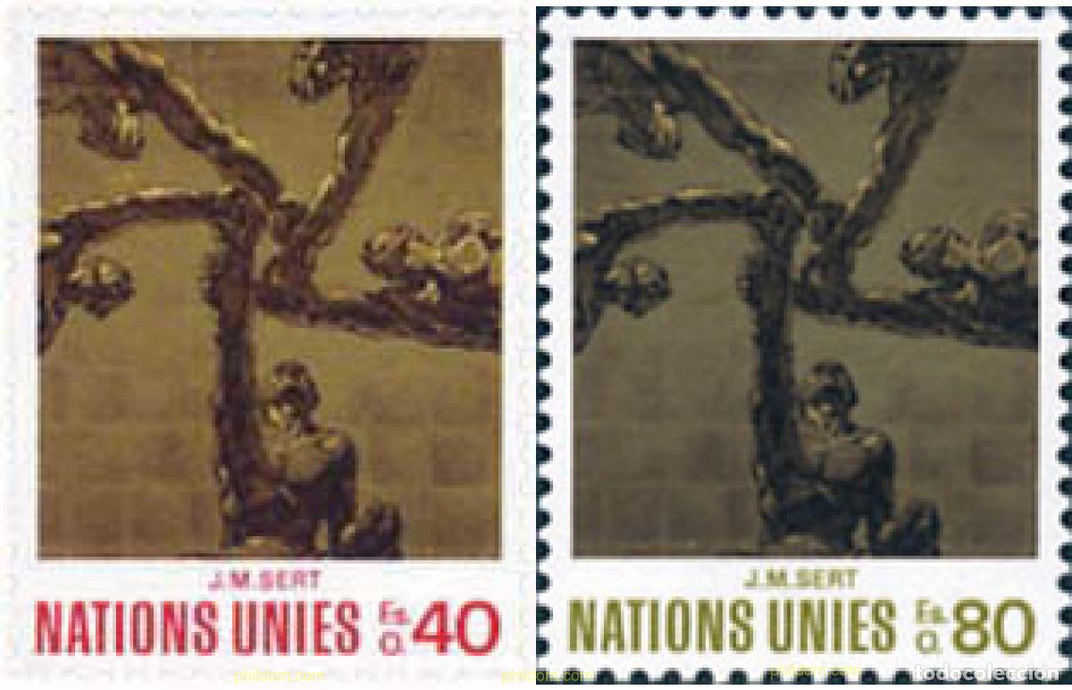 Sellos: 110138 MNH NACIONES UNIDAS. Ginebra 1972 ARTE