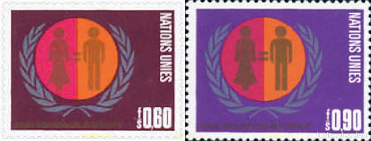 Sellos: 110164 MNH NACIONES UNIDAS. Ginebra 1975 A&Ntilde;O INTERNACIONAL DE LA MUJER