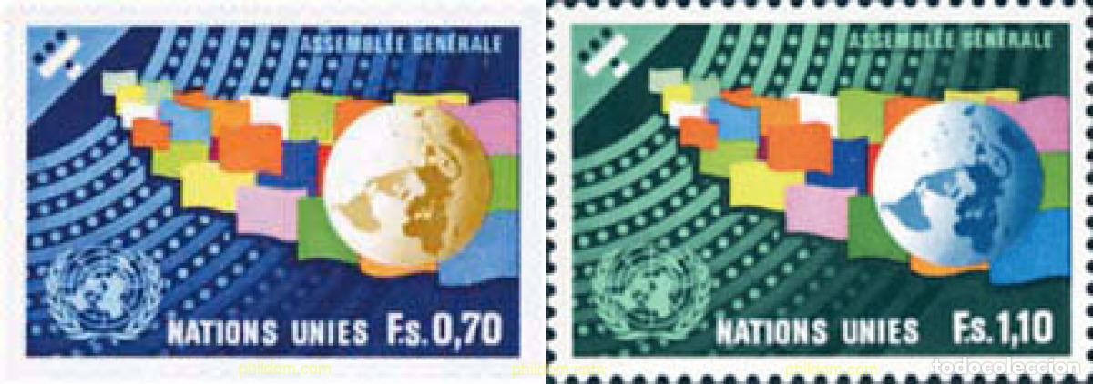 Sellos: 110197 MNH NACIONES UNIDAS. Ginebra 1978 ASAMBLEA GENERAL DE LAS NACIONES UNIDAS