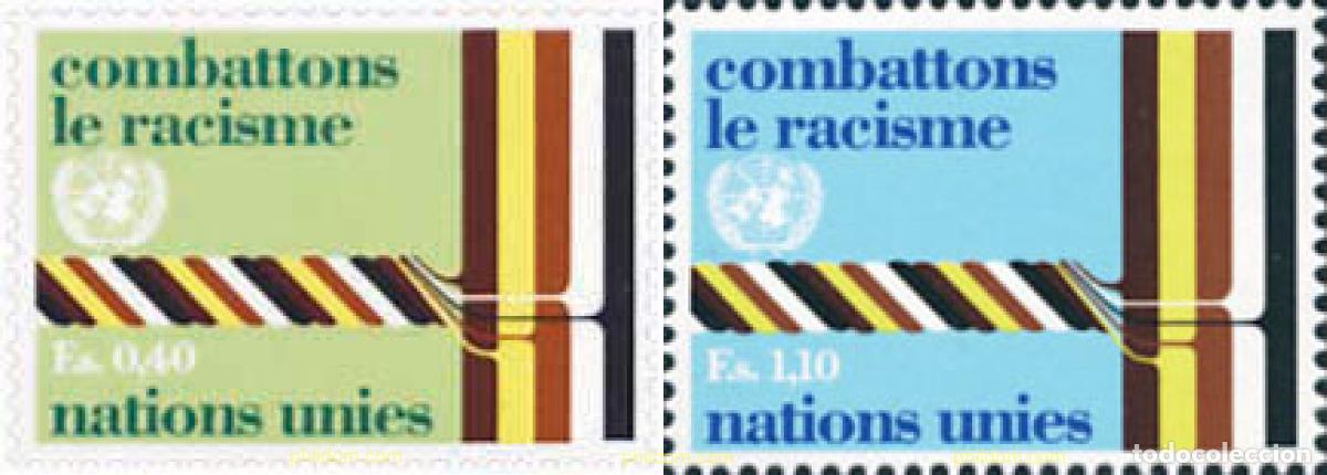 Sellos: 110180 MNH NACIONES UNIDAS. Ginebra 1977 LUCHA CONTRA LA DESCRIMINACION RACIAL