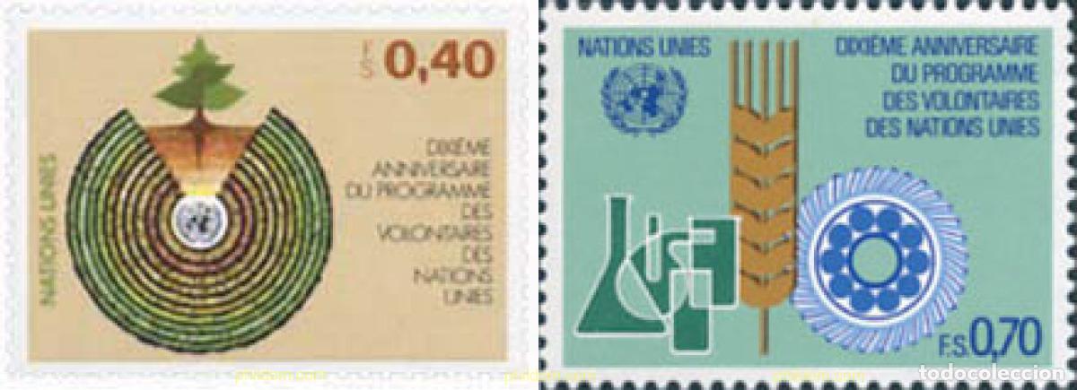 Sellos: 110259 MNH NACIONES UNIDAS. Ginebra 1981 10 ANIVERSARIO DEL PROGRAMA DE VOLUNTARIOS DE NACIONES UNI