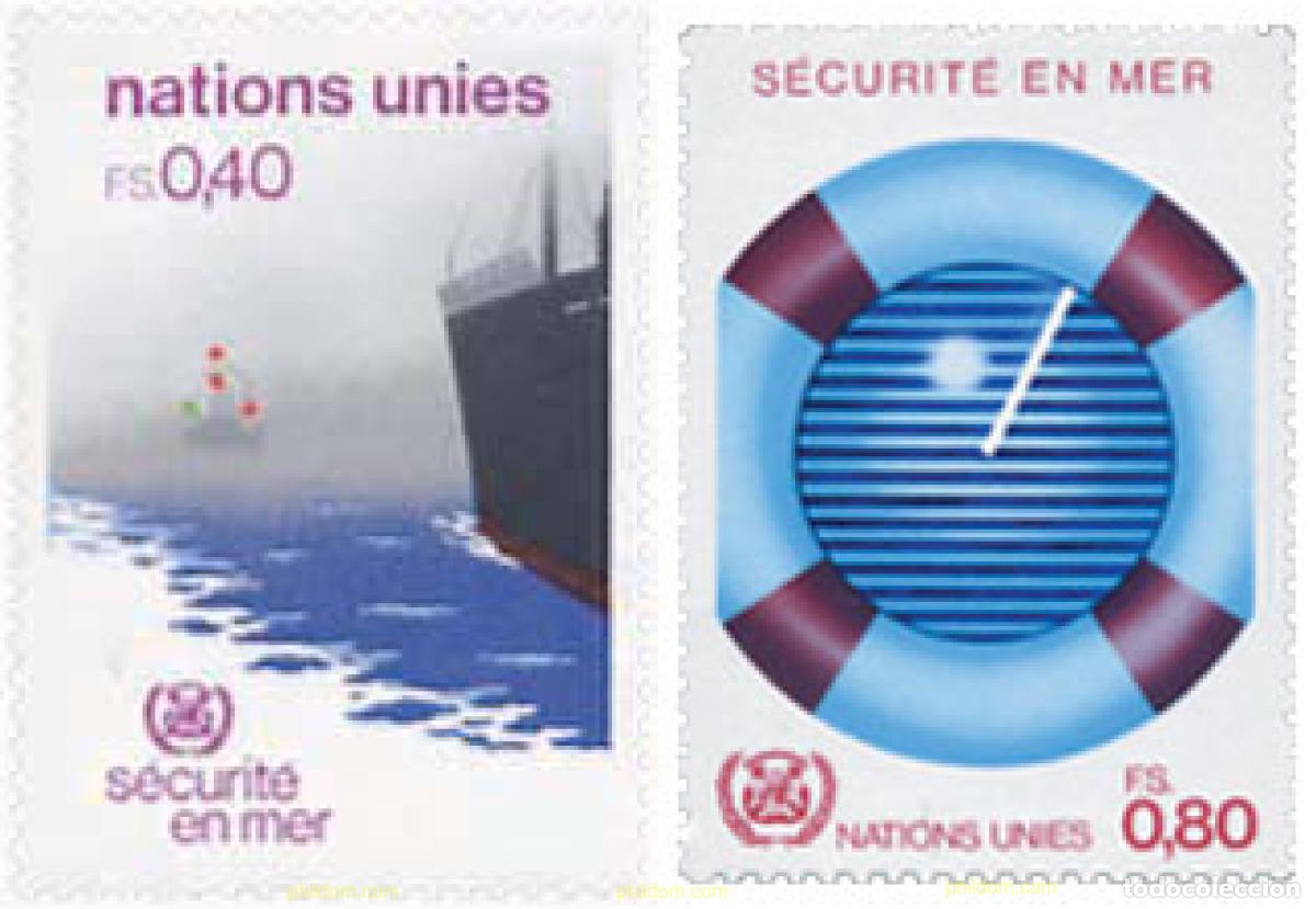 Sellos: 110275 MNH NACIONES UNIDAS. Ginebra 1983 SEGURIDAD EN EL MAR POR LA ORGANIZACION MARITIMA
