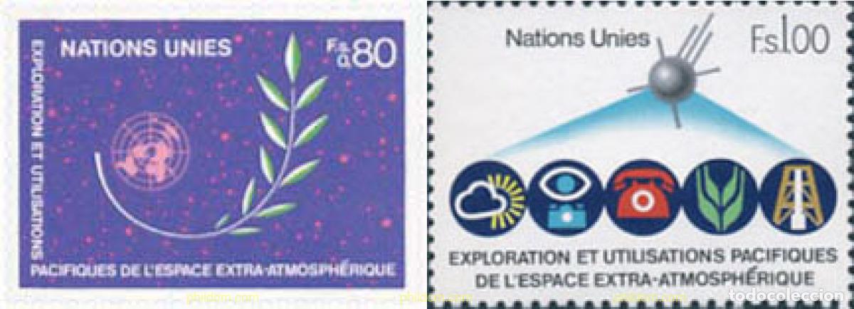 Sellos: 110263 MNH NACIONES UNIDAS. Ginebra 1982 EXPLORACION DE LOS RECURSOS DEL ESPACIO