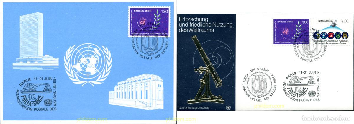 Sellos: 244530 MNH NACIONES UNIDAS. Ginebra 1982 EXPLORACION DE LOS RECURSOS DEL ESPACIO