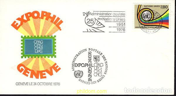 Sellos: 678598 MNH NACIONES UNIDAS. Ginebra 1976 25 ANIVERSARIO DE LA ADMINISTRACION POSTAL DE LA ONU