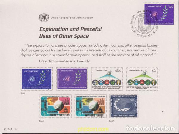 Sellos: 622845 MNH NACIONES UNIDAS. Ginebra 1982 EXPLORACION DE LOS RECURSOS DEL ESPACIO