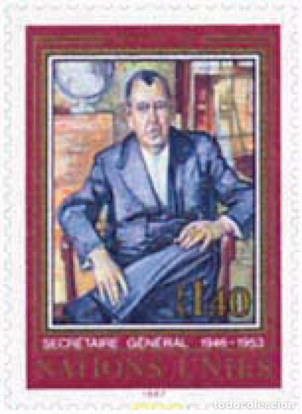 Sellos: 110358 MNH NACIONES UNIDAS. Ginebra 1987 HOMENAJE A TRYGVE LIE