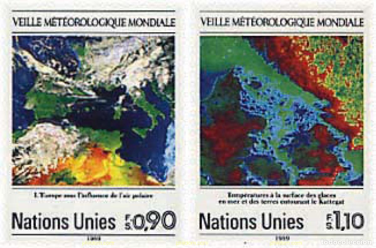 Sellos: 110390 MNH NACIONES UNIDAS. Ginebra 1989 CONTROL METEREOLOGICO MUNDIAL