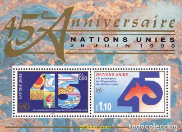 Sellos: 110403 MNH NACIONES UNIDAS. Ginebra 1990 45 A&Ntilde;OS DE LAS NACIONES UNIDAS
