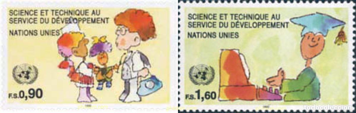Sellos: 110441 MNH NACIONES UNIDAS. Ginebra 1992 CIENCIA Y TECNICA AL SERVICIO DEL DESARROLLO