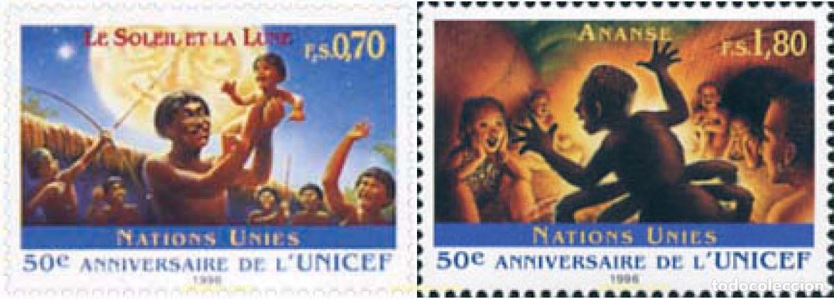 Sellos: 110516 MNH NACIONES UNIDAS. Ginebra 1996 50 ANIVERSARIO DE LA UNICEF