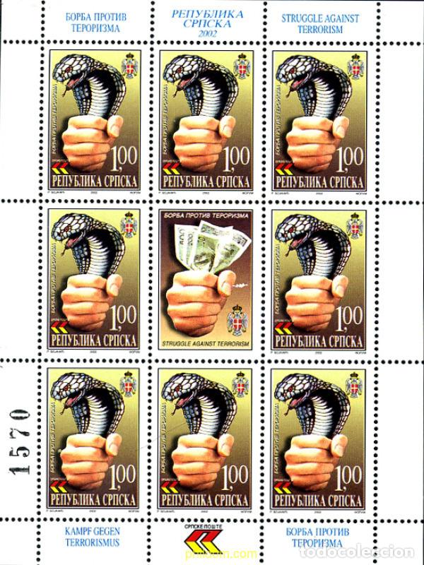 Sellos: 110565 MNH BOSNIA-HERZEGOVINA. Adm Serbia 2002 LUCHA CONTRA EL TERRORISMO