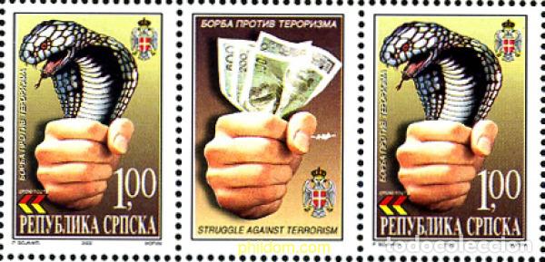 Sellos: 641721 MNH BOSNIA-HERZEGOVINA. Adm Serbia 2002 LUCHA CONTRA EL TERRORISMO