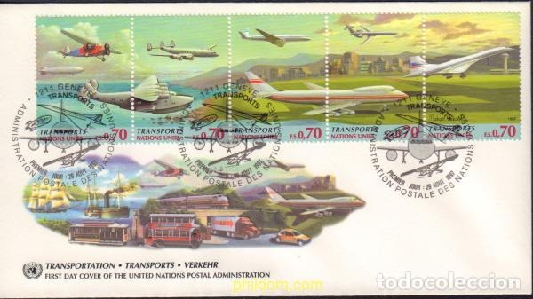 Sellos: 436160 MNH NACIONES UNIDAS. Ginebra 1997 TRANSPORTES AEREOS