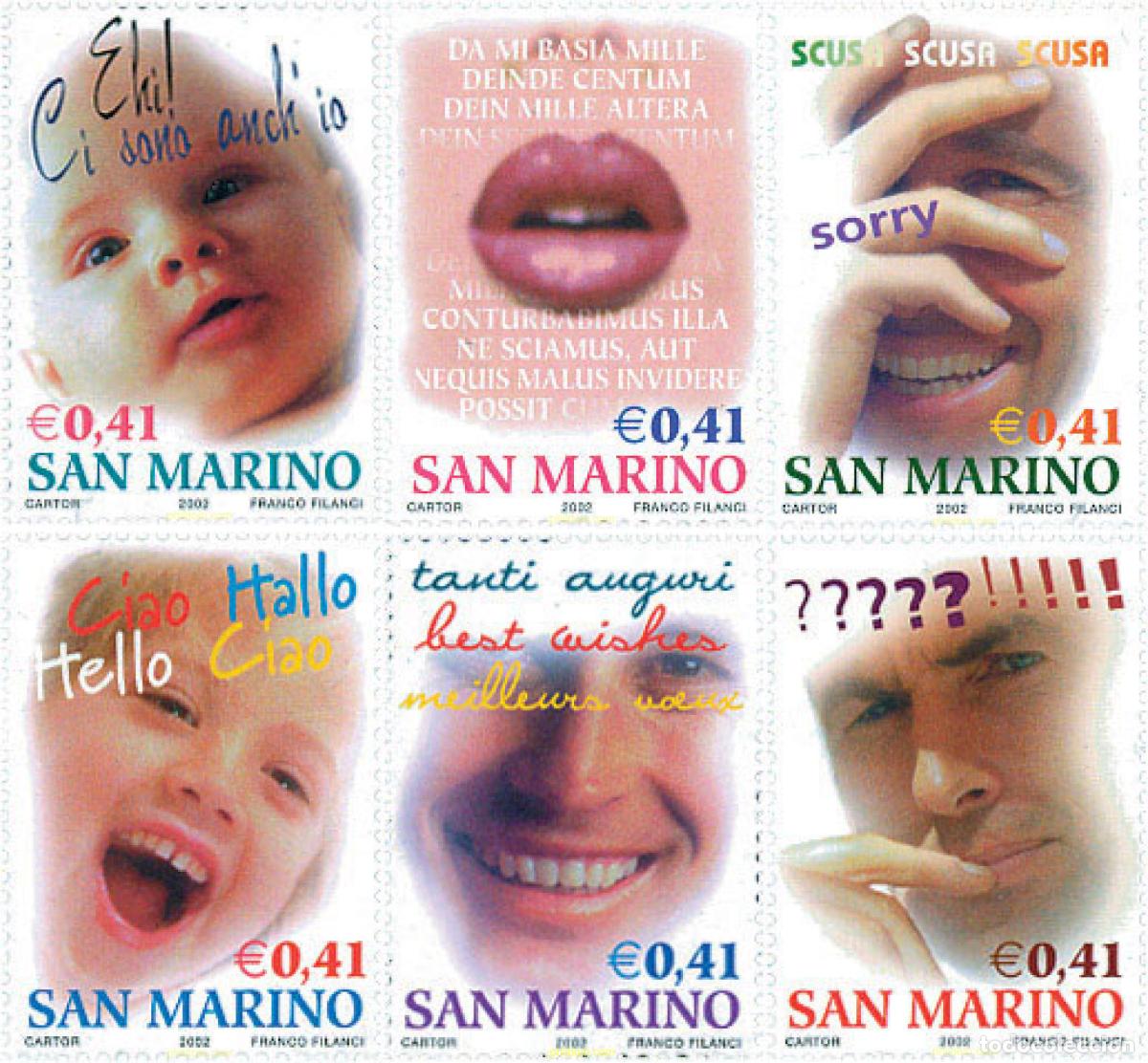 Sellos: 110707 MNH SAN MARINO 2002 SELLOS DE MENSAJES