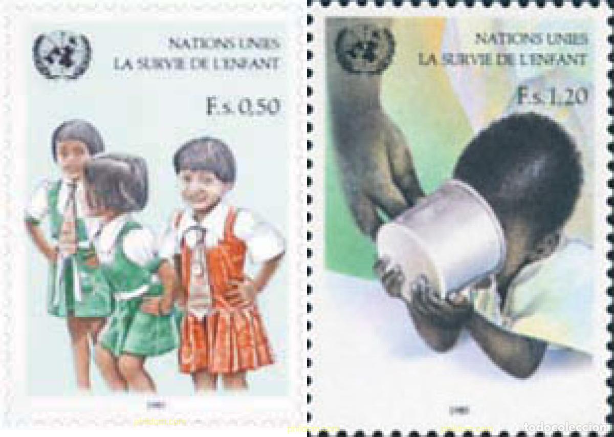 Stamps: 111592 MNH NACIONES UNIDAS. Ginebra 1985 SUPERVIVENCIA INFANTIL