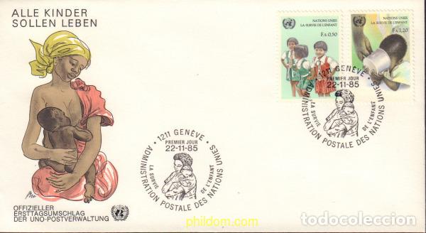 Stamps: 436255 MNH NACIONES UNIDAS. Ginebra 1985 SUPERVIVENCIA INFANTIL