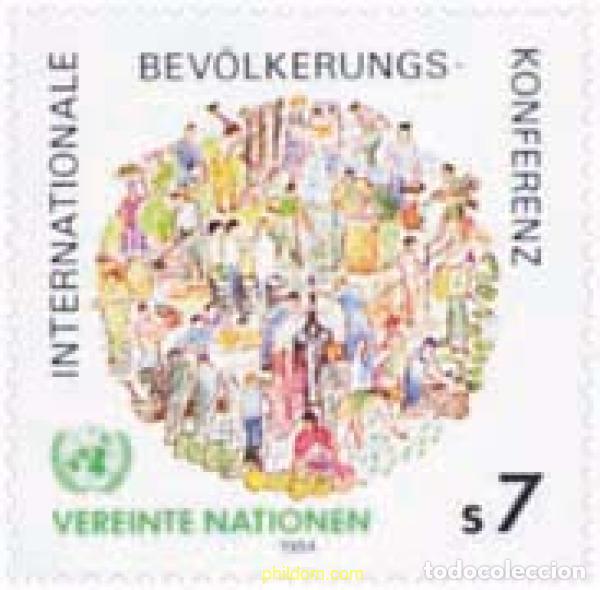 Sellos: 112803 MNH NACIONES UNIDAS. Viena 1984 CONFERENCIA INTERNACIONAL SOBRE LA POBLACION