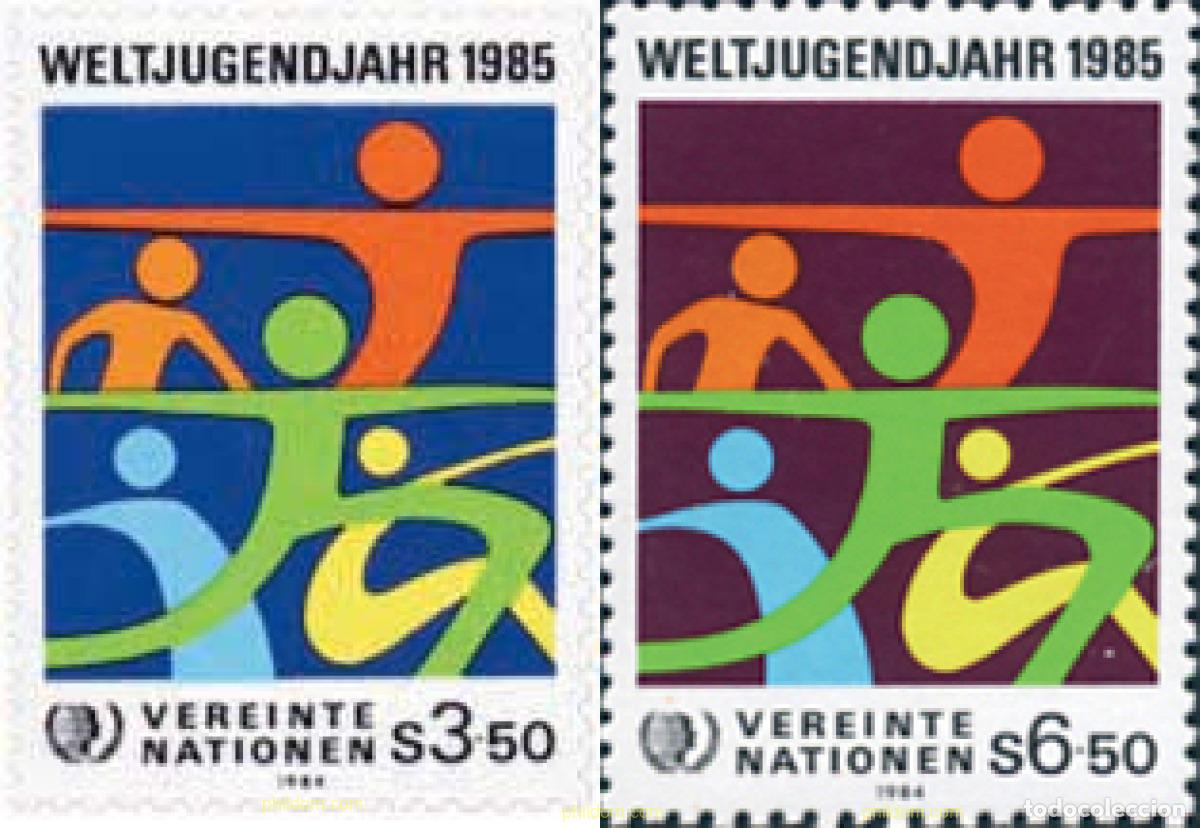 Sellos: 112806 MNH NACIONES UNIDAS. Viena 1984 A&Ntilde;O INTERNACIONAL DE LA JUVENTUD