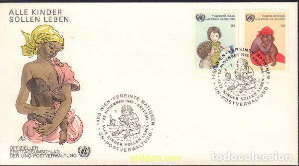Sellos: 436309 MNH NACIONES UNIDAS. Viena 1985 SUPERVIVENCIA INFANTIL
