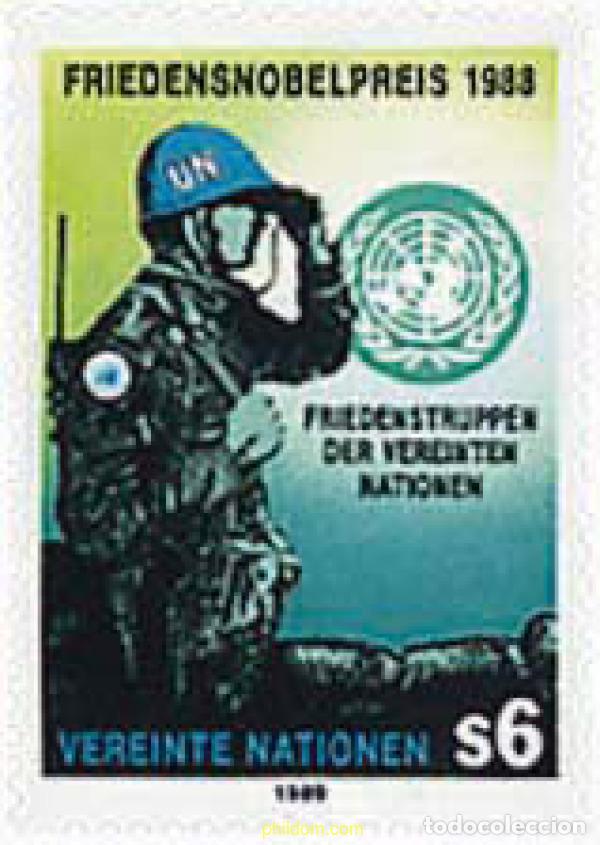 Sellos: 112831 MNH NACIONES UNIDAS. Viena 1989 PREMIO NOBEL DE LA PAZ A LAS FUERZAS DE MANTENIMIENTO