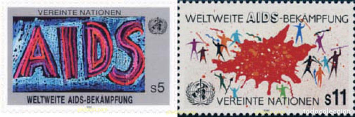 Selos: 112854 MNH NACIONES UNIDAS. Viena 1990 LUCHA CONTRA EL SIDA