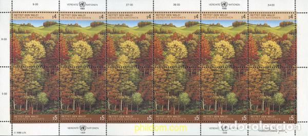 Stamps: 143731 MNH NACIONES UNIDAS. Viena 1988 SUPERVIVENCIA DEL BOSQUE