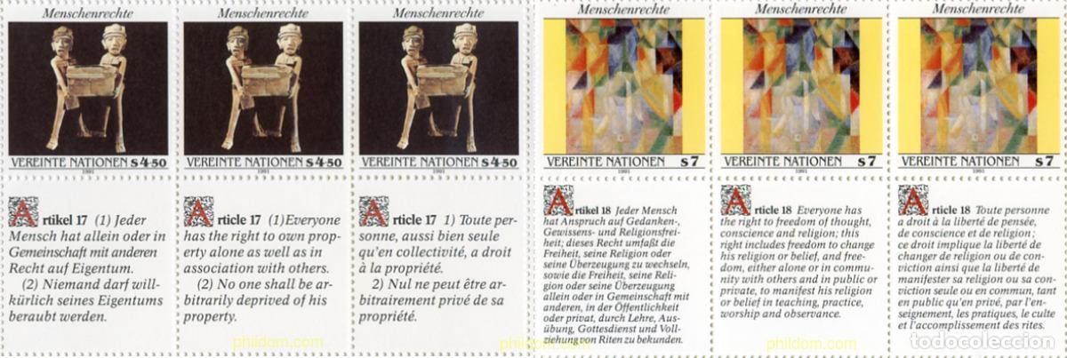 Briefmarken: 276272 MNH NACIONES UNIDAS. Viena 1991 DECLARACION UNIVERSAL DE LOS DERECHOS HUMANOS