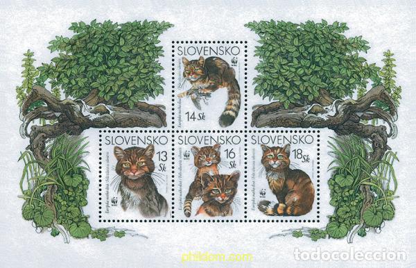 Sellos: 113013 MNH ESLOVAQUIA 2003 PROTECCION DE LA NATURALEZA. GATO SALVAJE EUROPEO