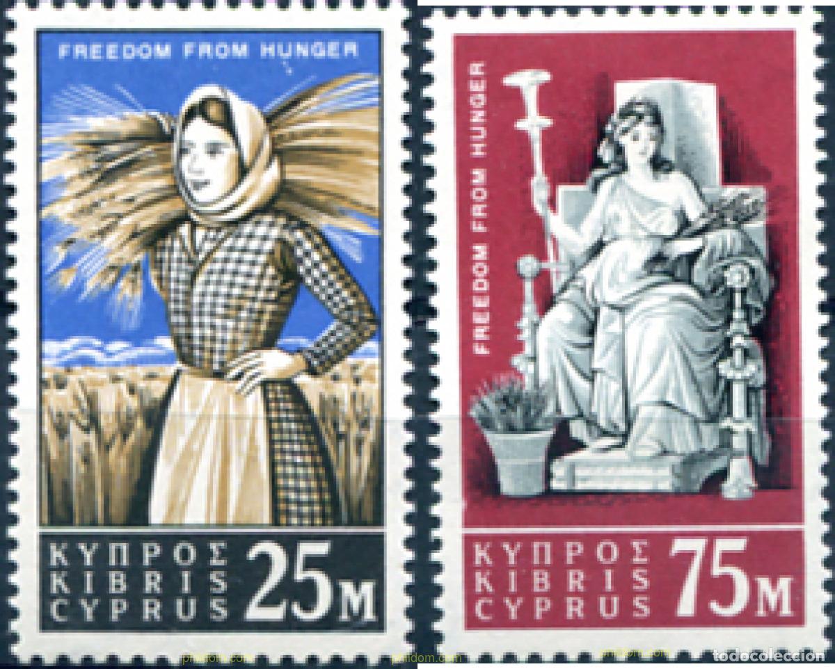 Stamps: 113399 MNH CHIPRE 1963 CAMPA&Ntilde;A MUNDIAL CONTRA EL HAMBRE