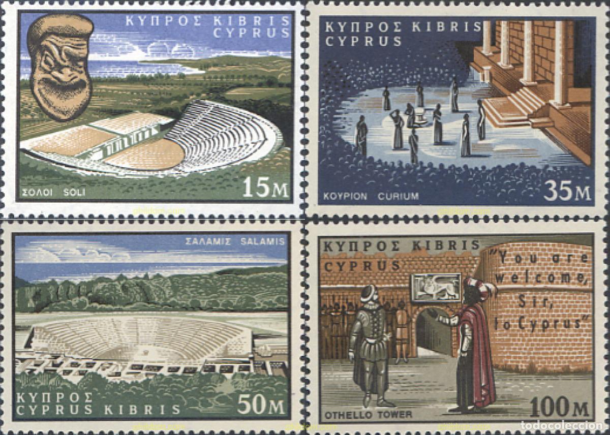Stamps: 113426 MNH CHIPRE 1964 4 CENTENARIO DEL NACIMIENTO DE WILLIAM SHAKESPEARE