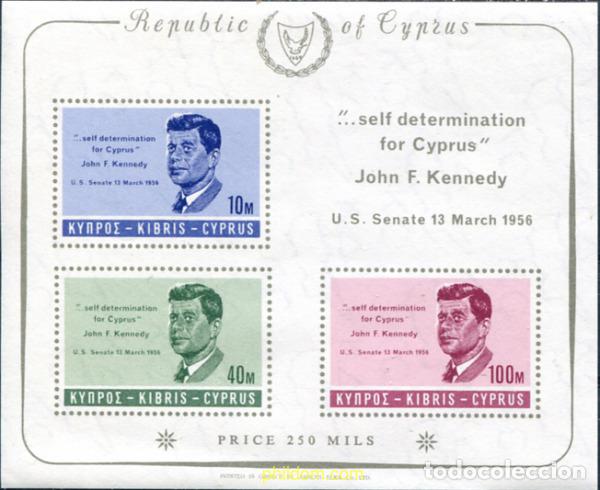 Stamps: 113443 MNH CHIPRE 1965 ANIVERSARIO DE LA MUERTE DEL PRESIDENTE JOHN F. KENNEDY