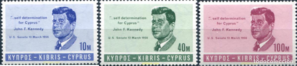 Stamps: 113442 MNH CHIPRE 1965 ANIVERSARIO DE LA MUERTE DEL PRESIDENTE JOHN F. KENNEDY