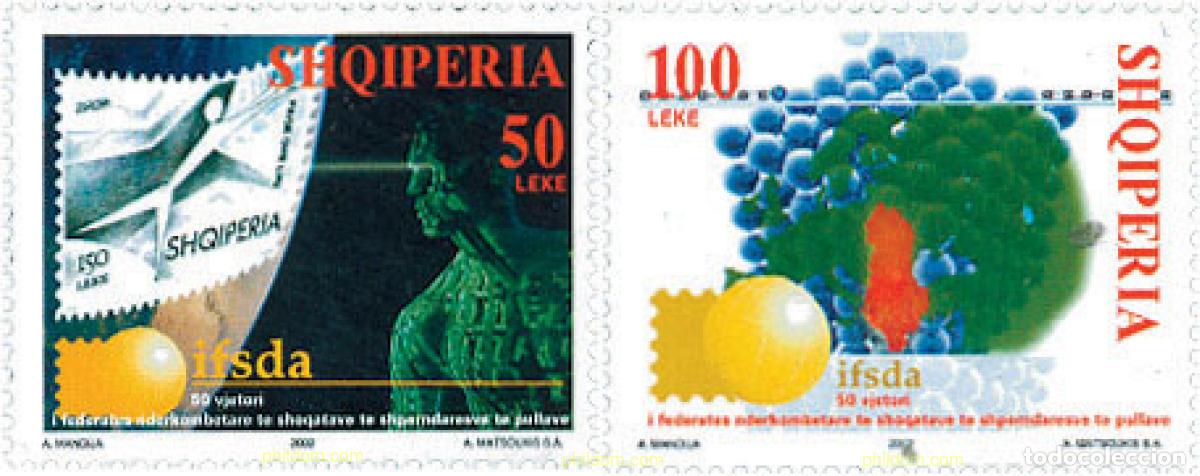 Sellos: 113487 MNH ALBANIA 2002 50 ANIVERSARIO DE LA IFSDA