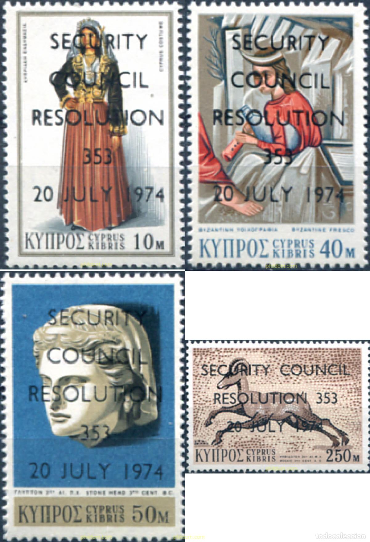Briefmarken: 113969 MNH CHIPRE 1974 DELIBERACI&Oacute;N DEL CONSEJO DE SEGURIDAD